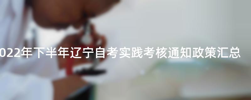 2022年下半年辽宁自考实践考核通知政策汇总