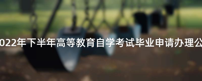 新疆2022年下半年高等教育自学考试毕业申请办理公告